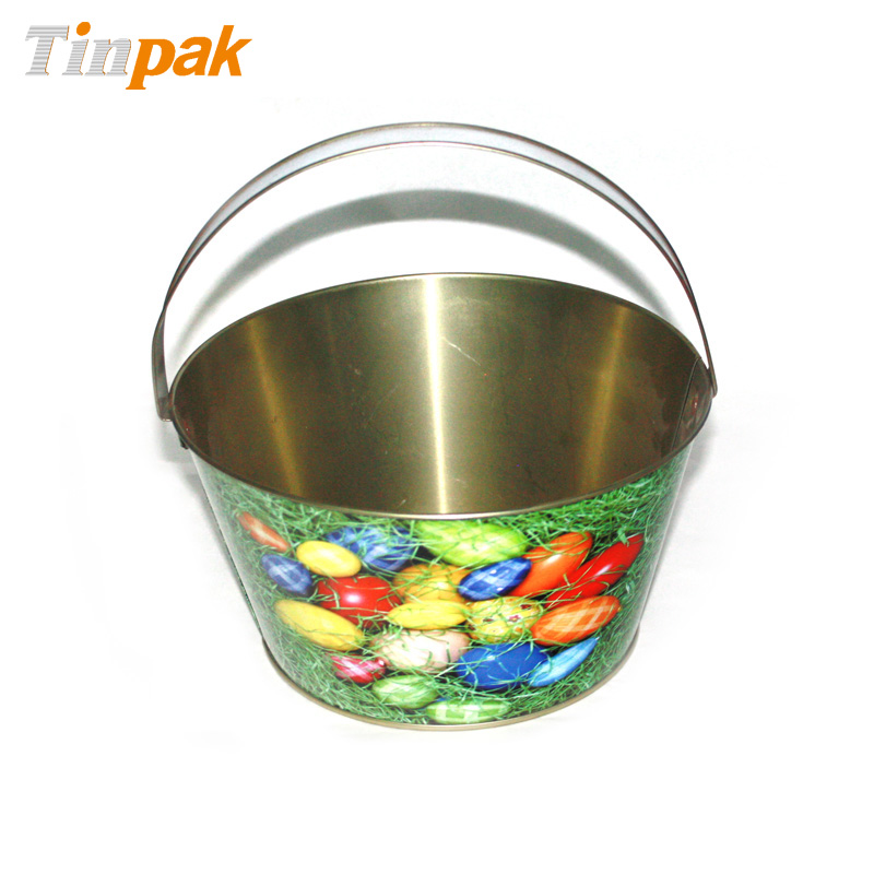 easter tin bucket